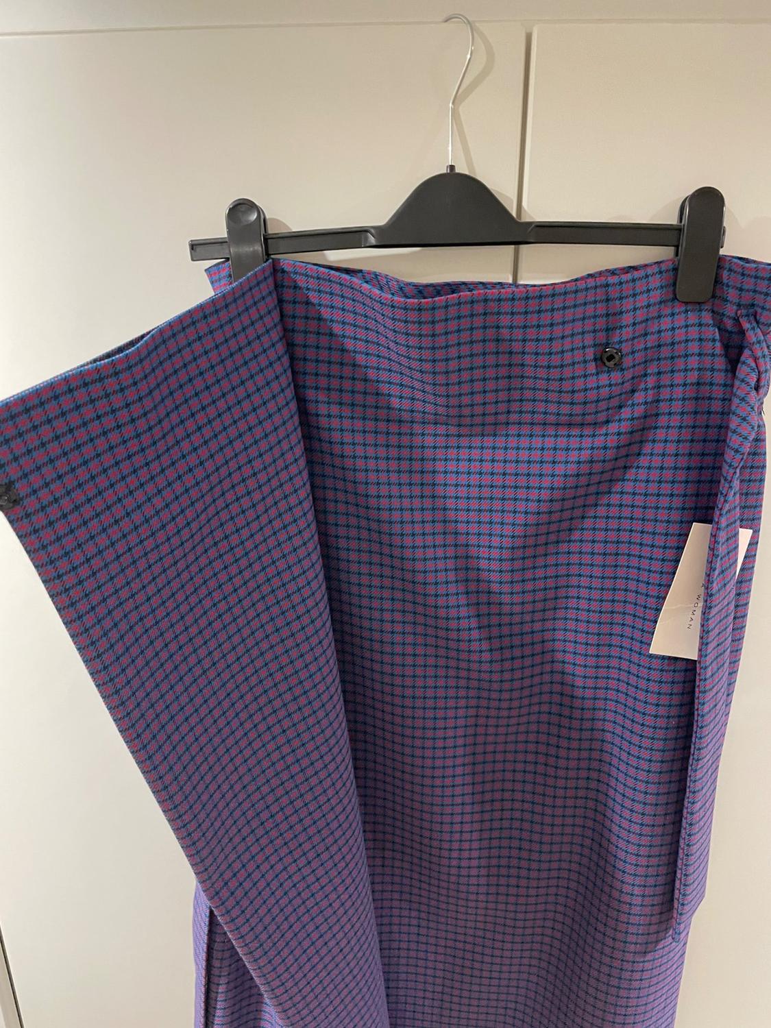 CHECK WRAP SKIRT - Image 5