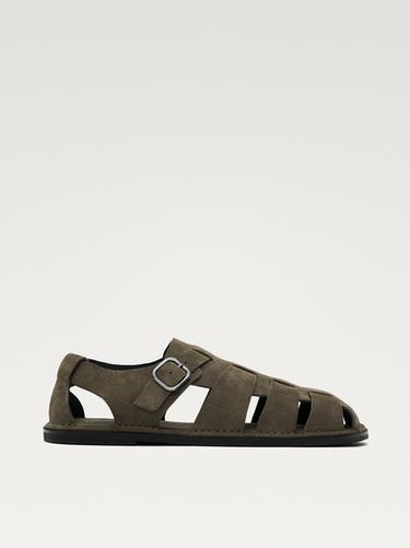 Zara Leather cage sandals - Limited Edition - Taupe Gray