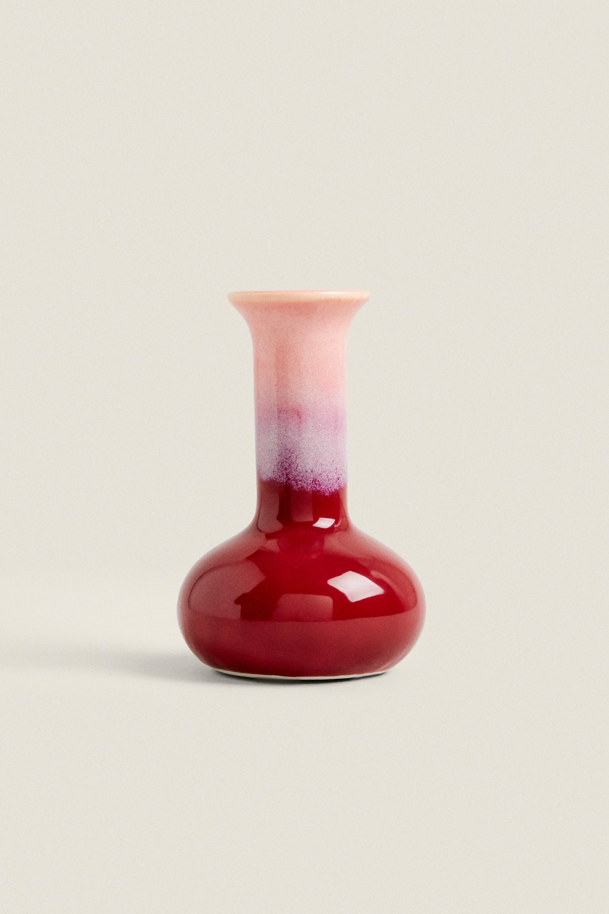 漸層色陶瓷花瓶