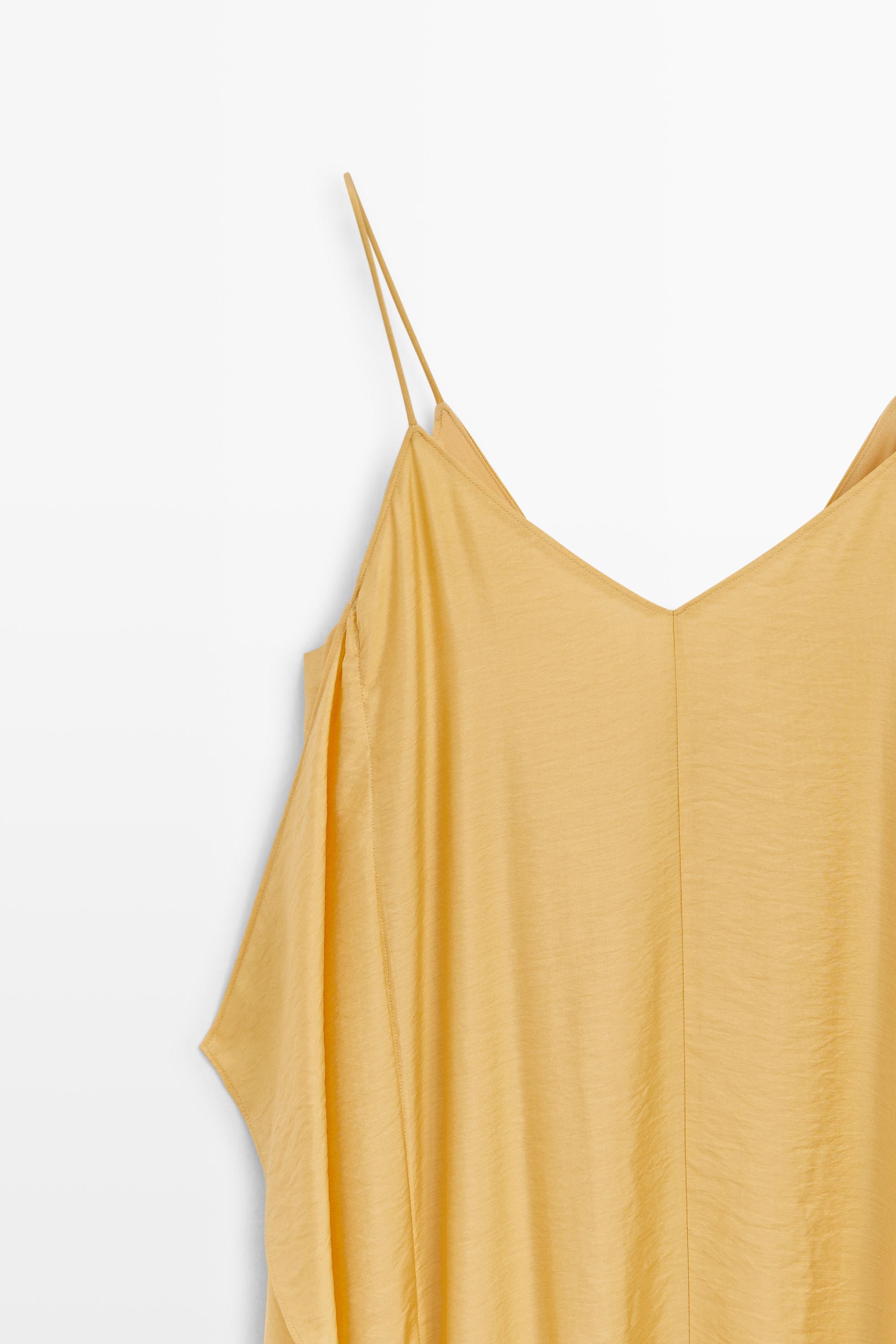 Flowing lingerie dress with ruffle detail