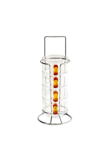 TORRE TAZAS BOROSILICATO ASA COLOR (SET DE 4) - Naranja de Zara