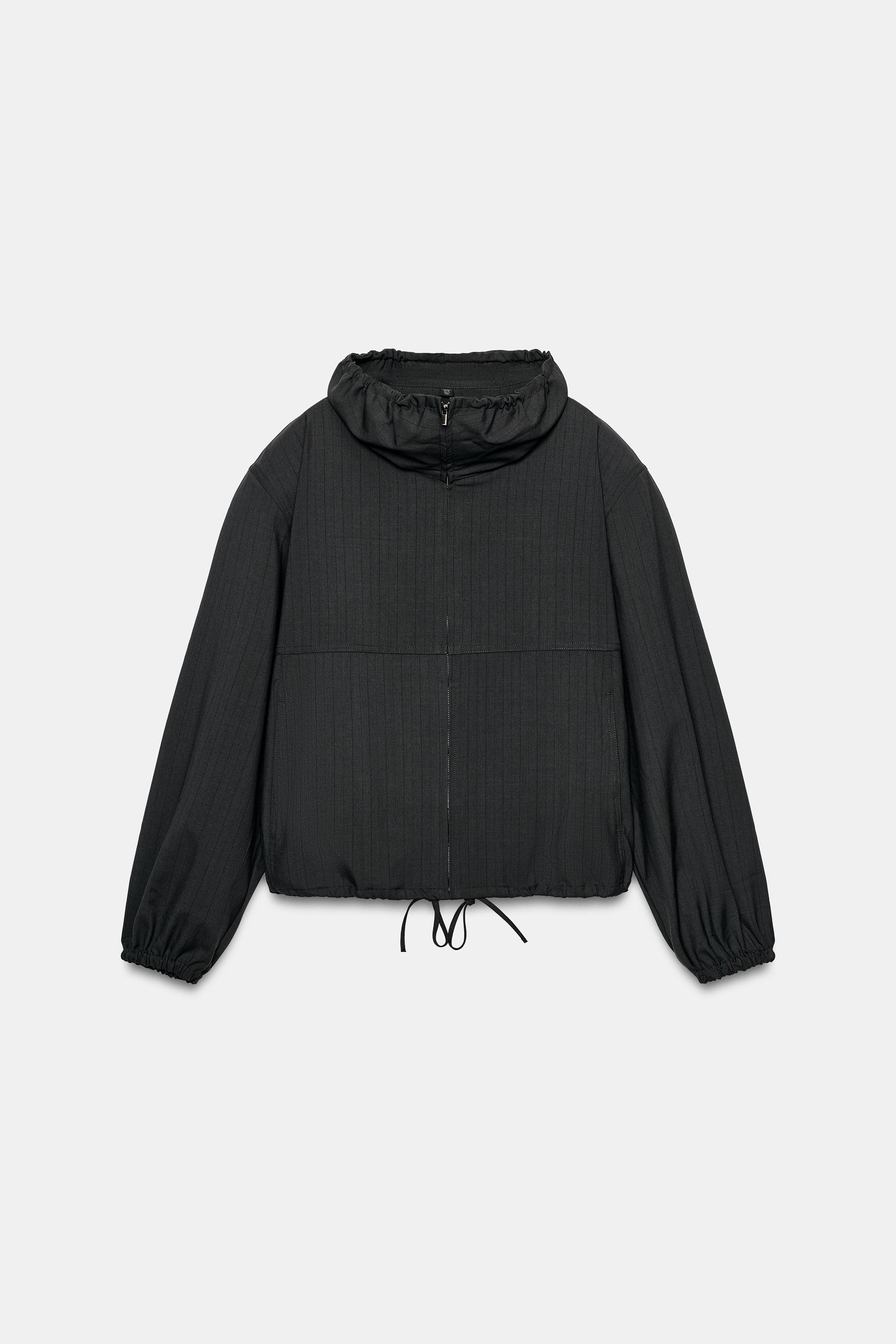 PINSTRIPE JACKET WITH SHOULDER PADS