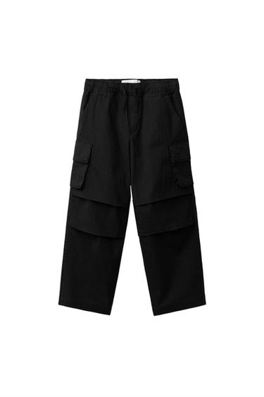 PANTALÓN CARGO - Negro de Zara