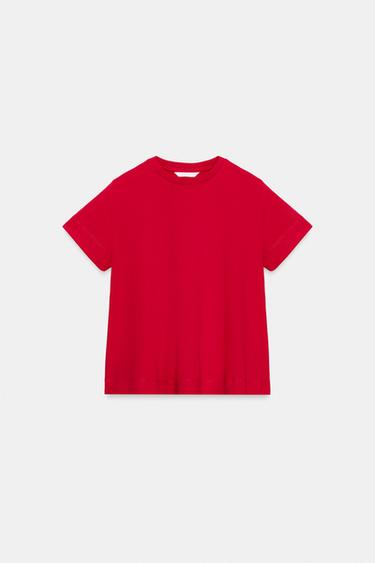 Zara SHORT SLEEVE T-SHIRT - Red
