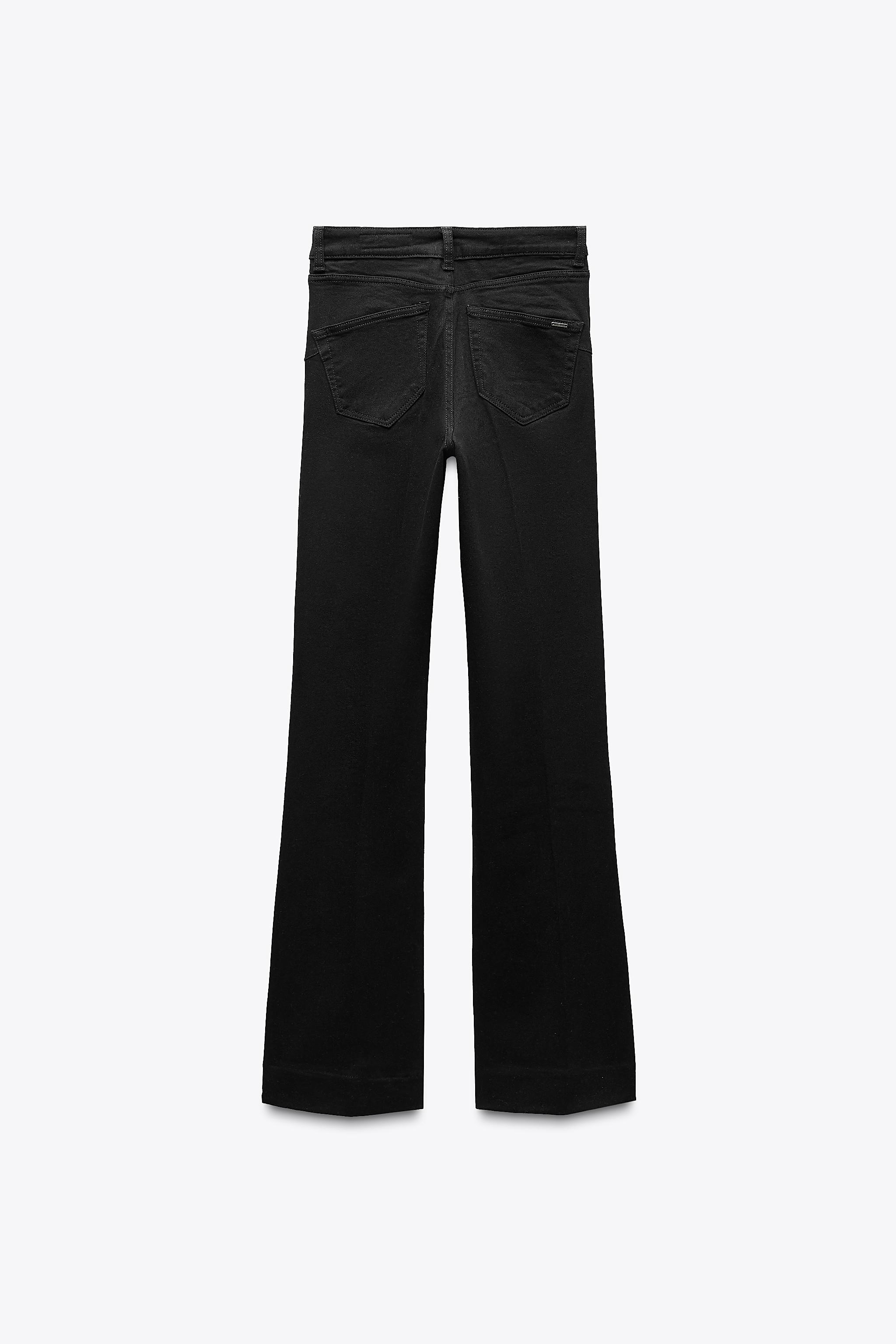 ZARA 撮し ザラ フレアデニム バギー ブーツカット グリーン BA63