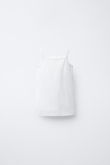LOT DE TROIS HAUTS À BRETELLES - Blanc de Zara - Image 1