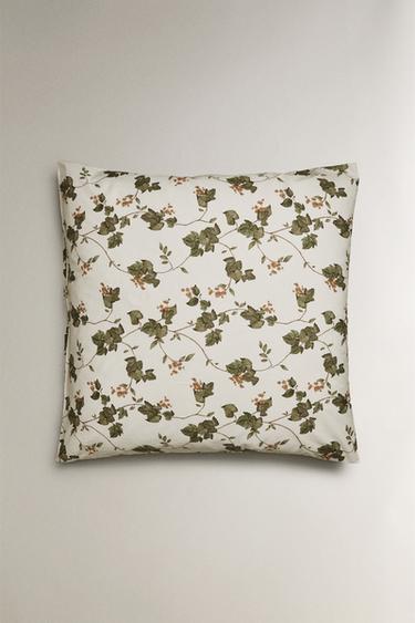 LEAF PRINT PILLOWCASE - Oyster-white by Zara - Image 1