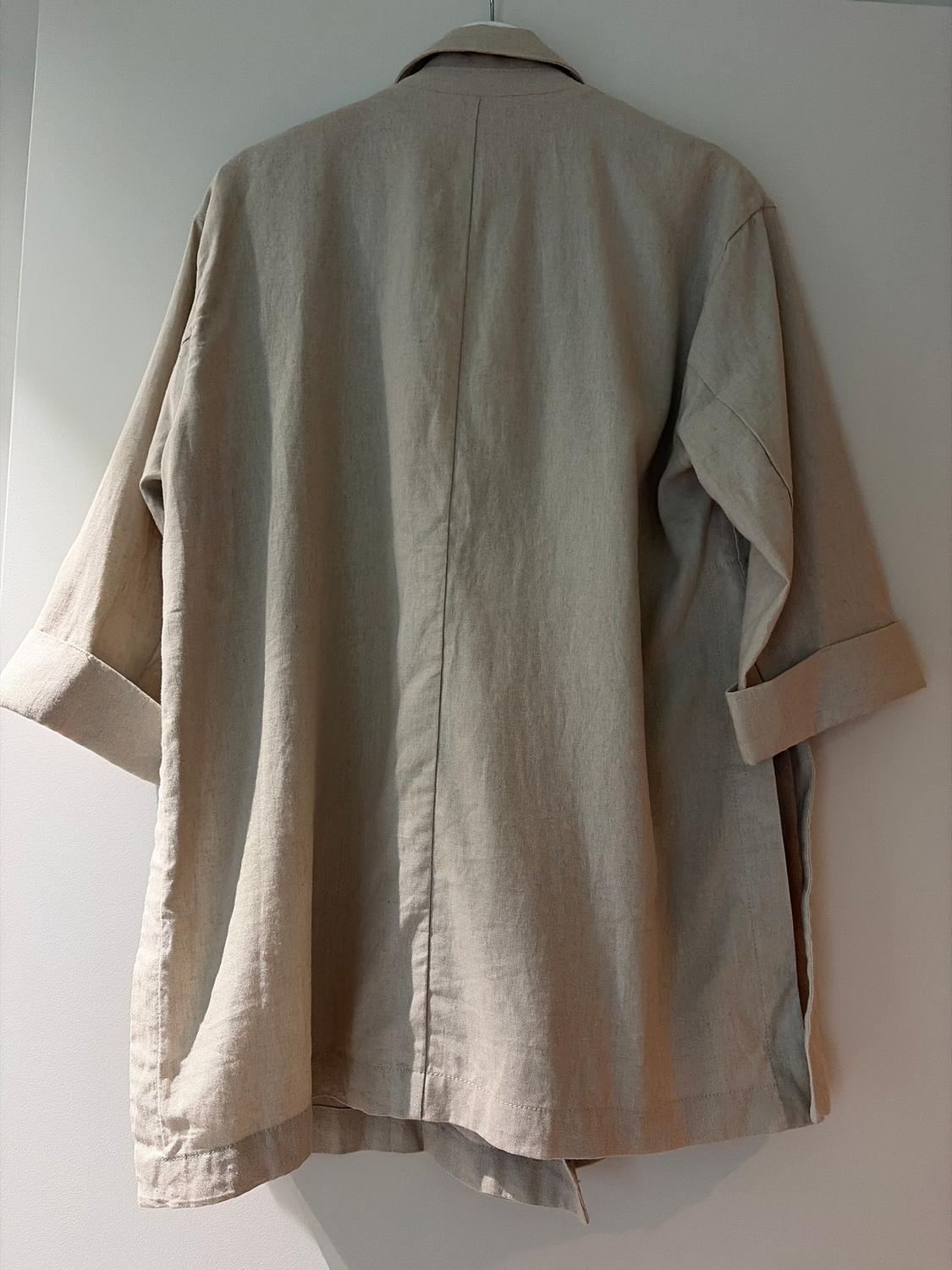 DOUBLE-BREASTED LINEN BLEND BLAZER - Image 3