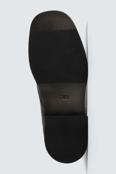 BOTTES À LACETS EN CUIR - Noir de Zara - Image 6