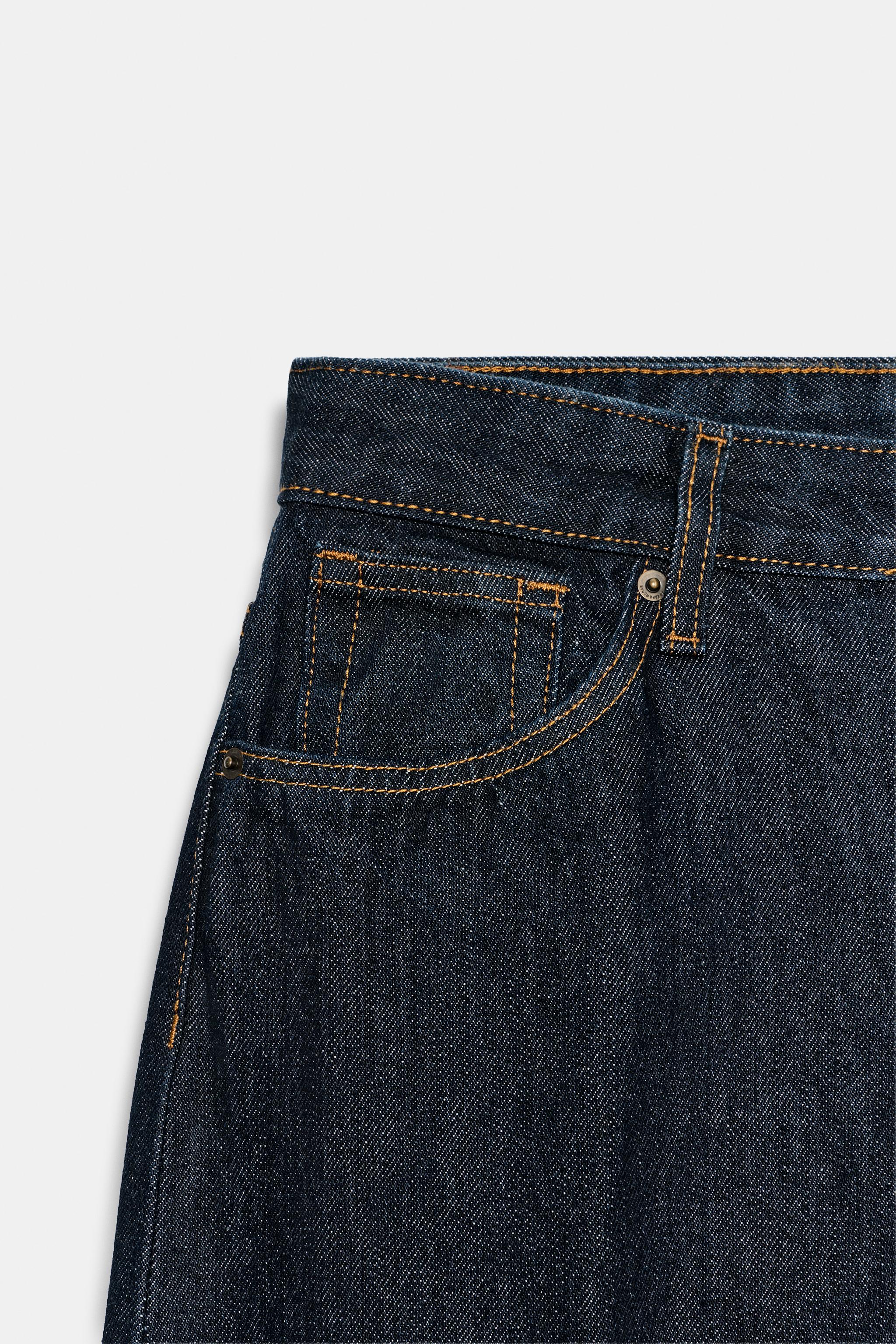 Zara ZW COLLECTION YÜKSEK BEL TAPERED FIT JEAN görsel 7