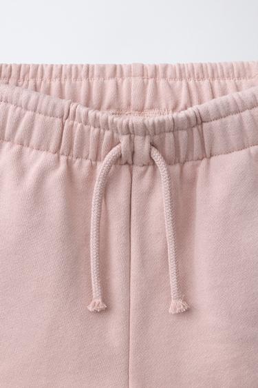 SHORT EN MOLLETON PIÈCE ÉTOILES - Rose délavé de Zara - Image 2