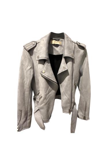 BLUE SUEDE LEATHER JACKET