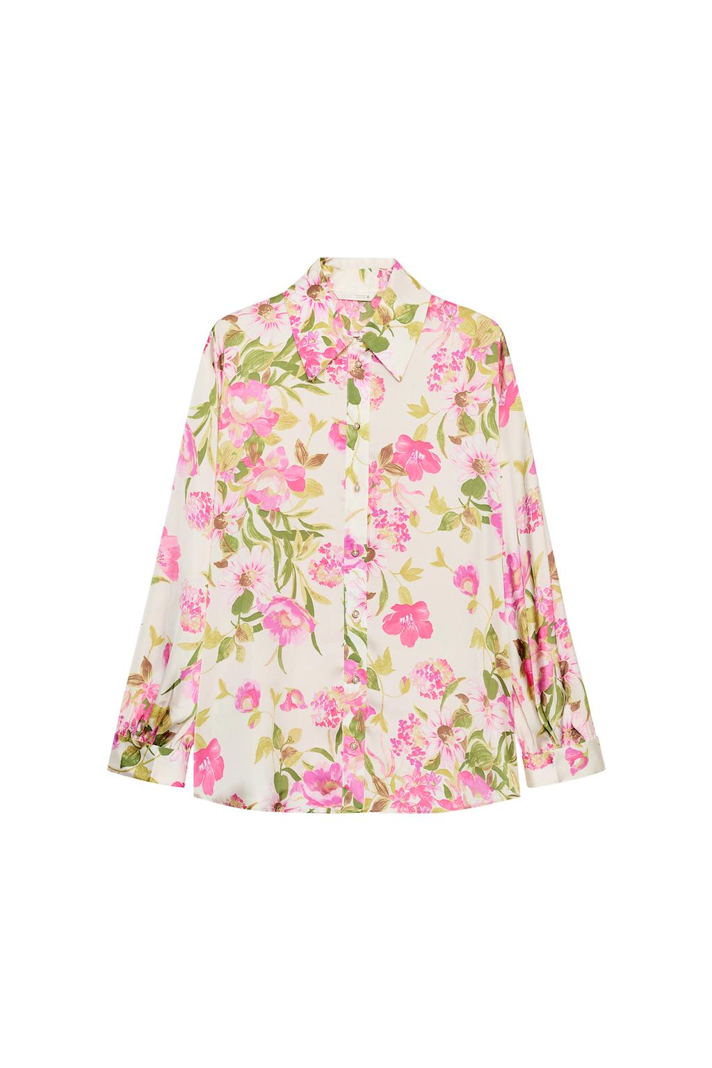 FLORAL PRINT SATIN EFFECT SHIRT - image 3