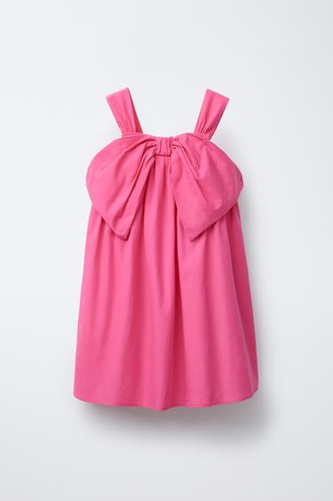 ROBE AVEC MAXI NŒUD - Fuchsia de Zara