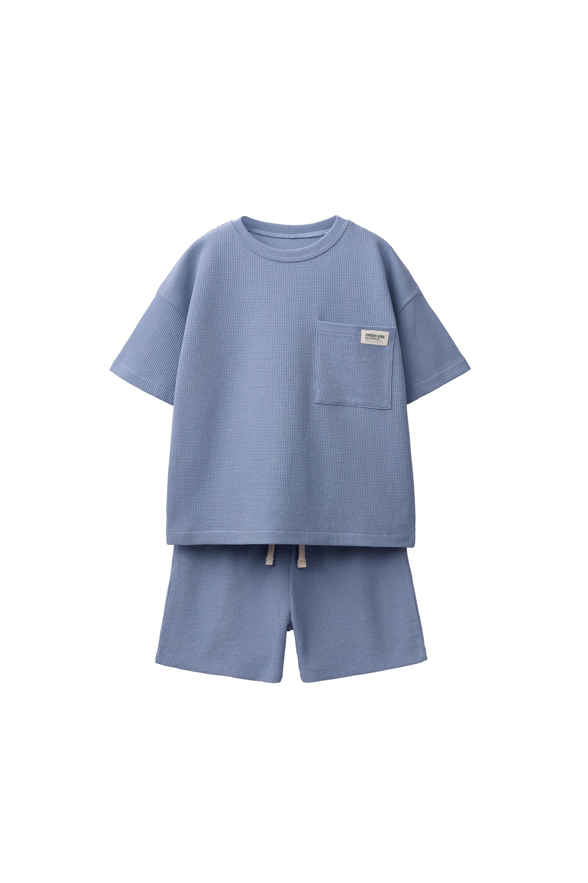 1歳半～6歳用ワッフルニットラベルパジャマ - ブルー | ZARA Japan / 日本