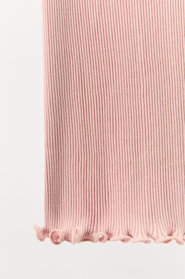 TOP RIB SOIE 100 % - Rose craie de Zara - Image 4