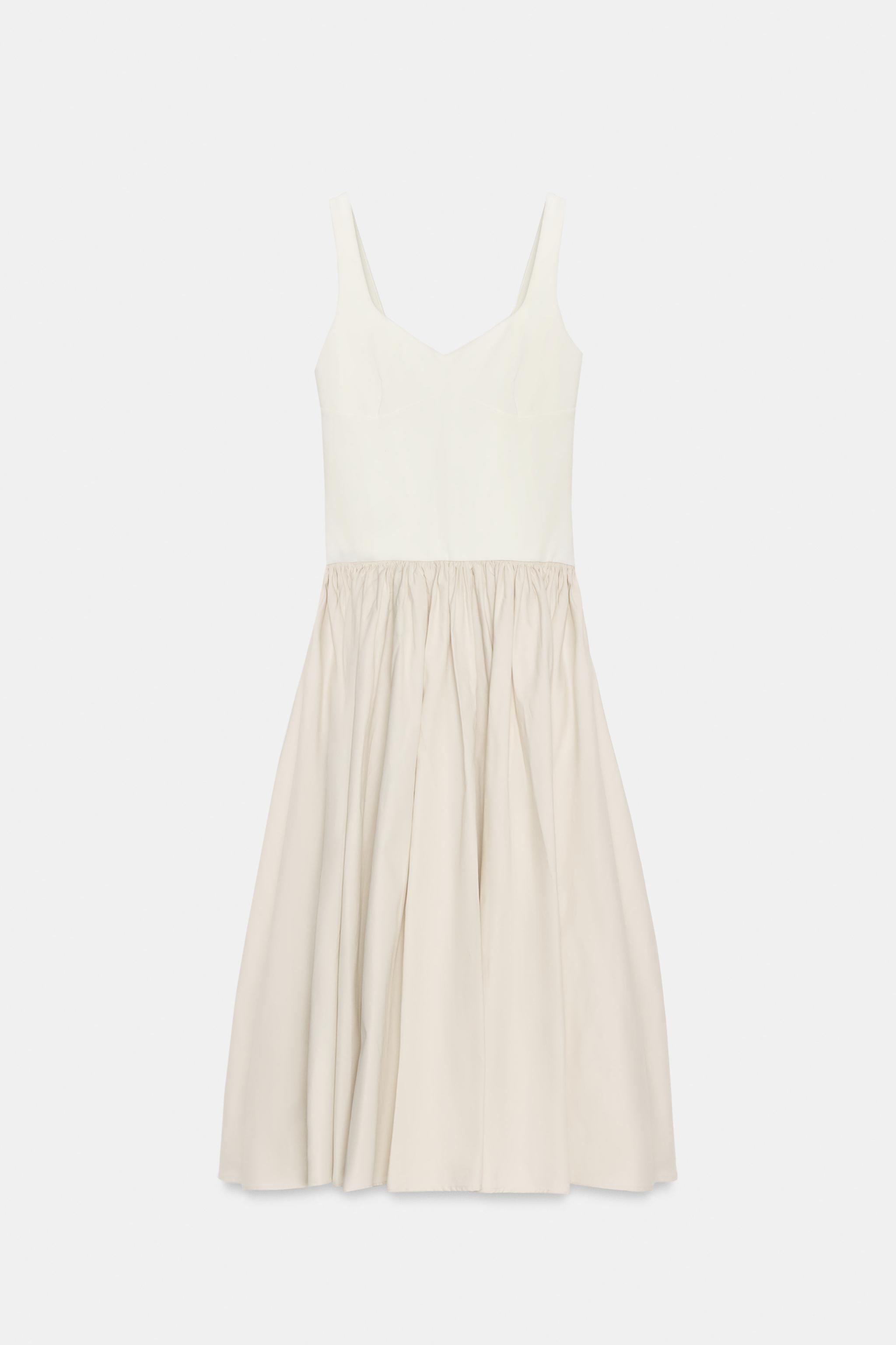 Женские платья Zara COMBINED MIDI DRESS — фото 5