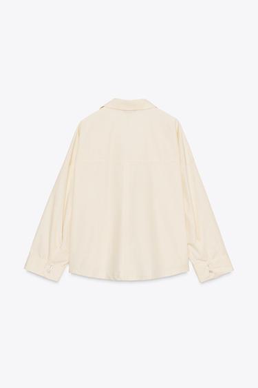 POPLIN SHIRT - Light yellow by Zara - Image 1
