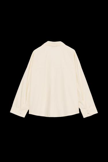 Zara POPLIN SHIRT - Light yellow
