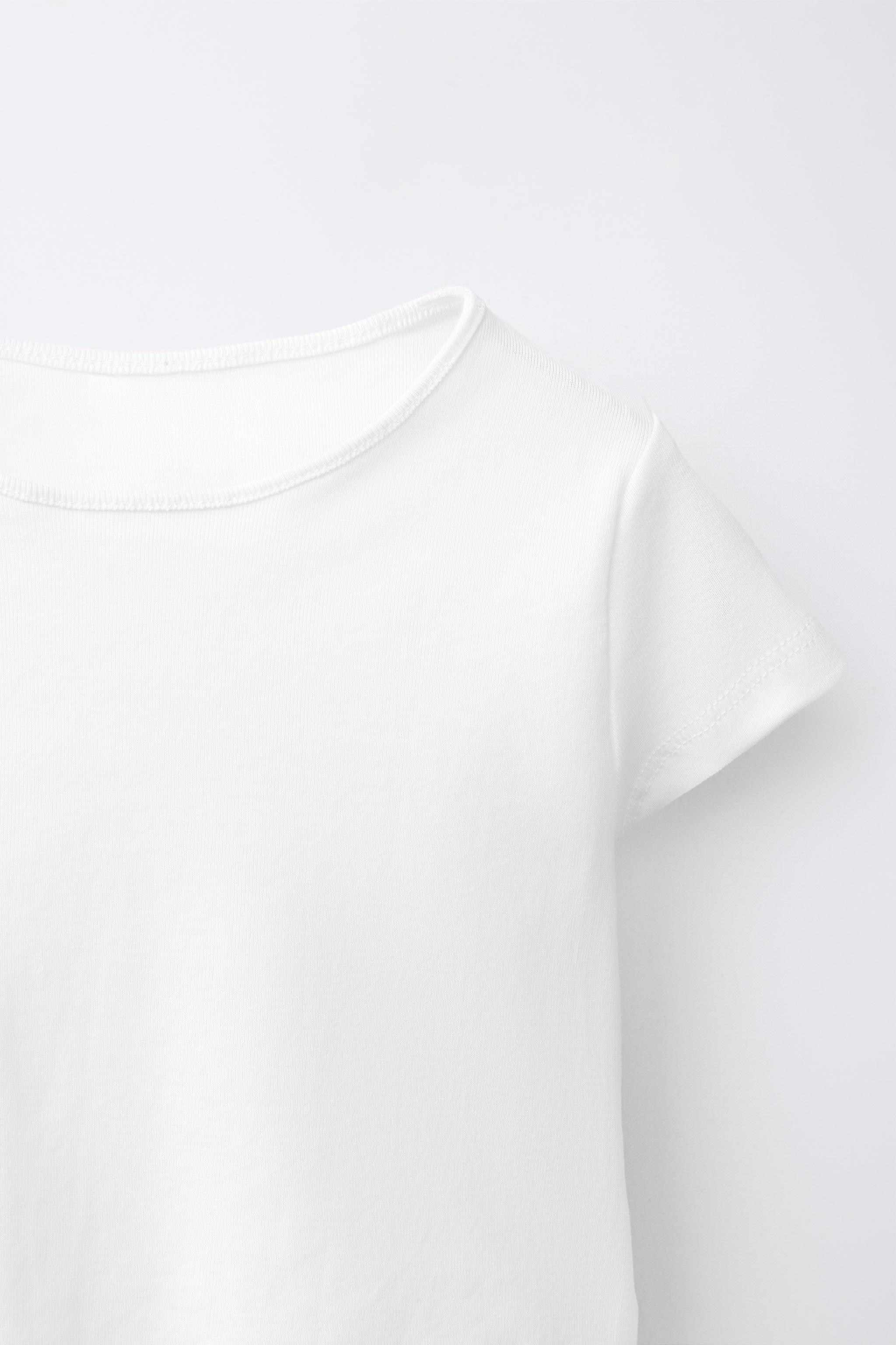 T-SHIRT UNI BAS DENTELLE