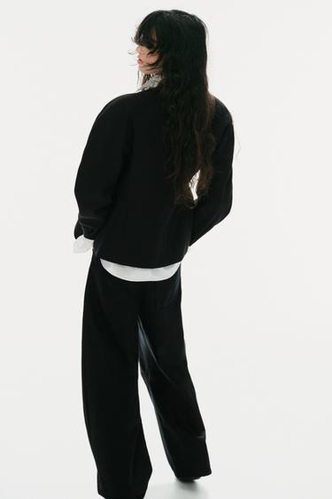 VESTE CROISÉE VOLUME - Noir de Zara - Image 4