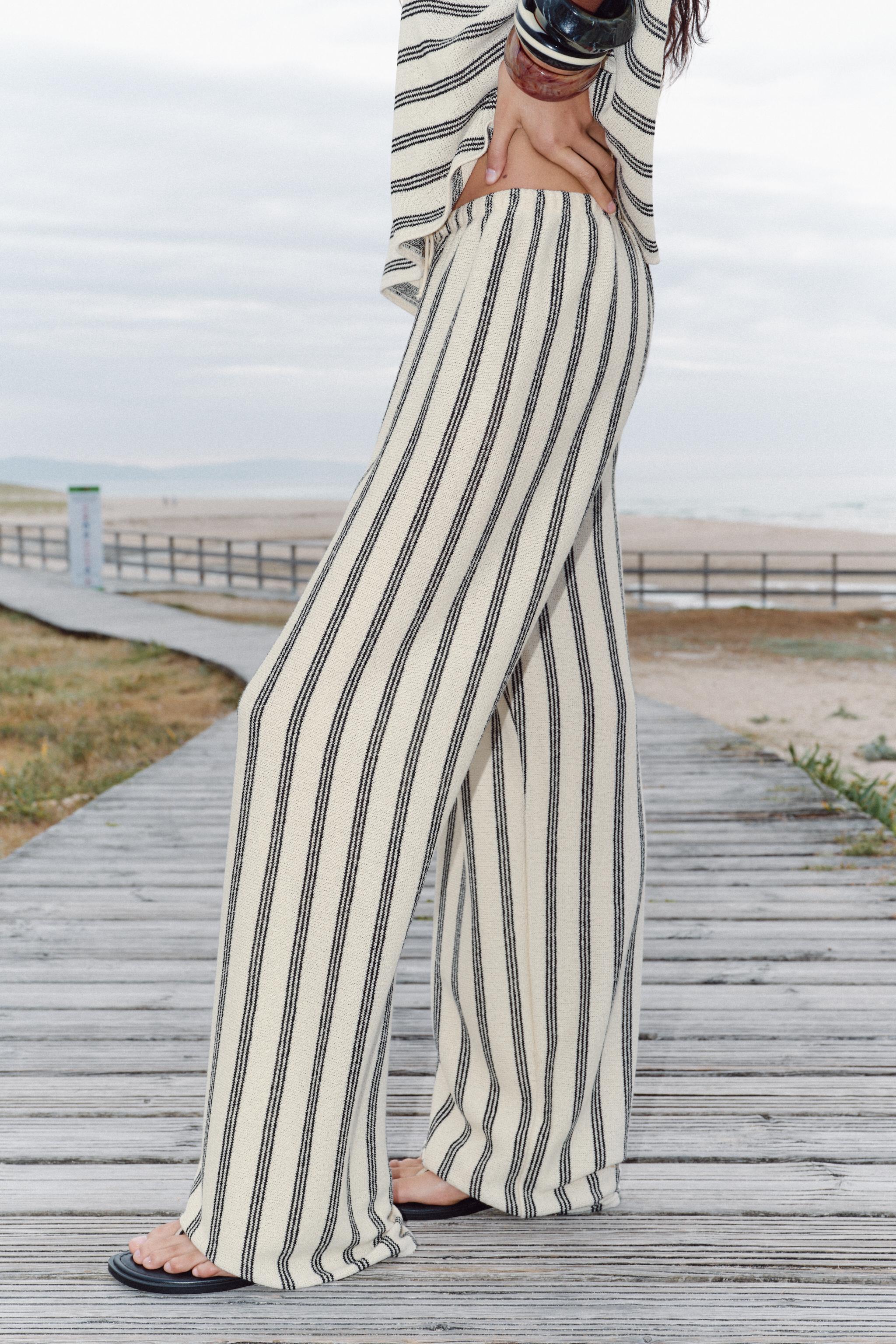 ラスティックストレートパンツ - ライトベージュ | ZARA Japan