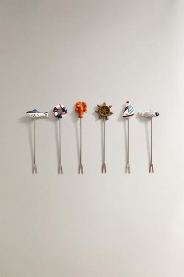 PACK GARFOS APERITIVO ELEMENTOS MARINHOS (PACK DE 6) - Azul da Zara - Imagem 0