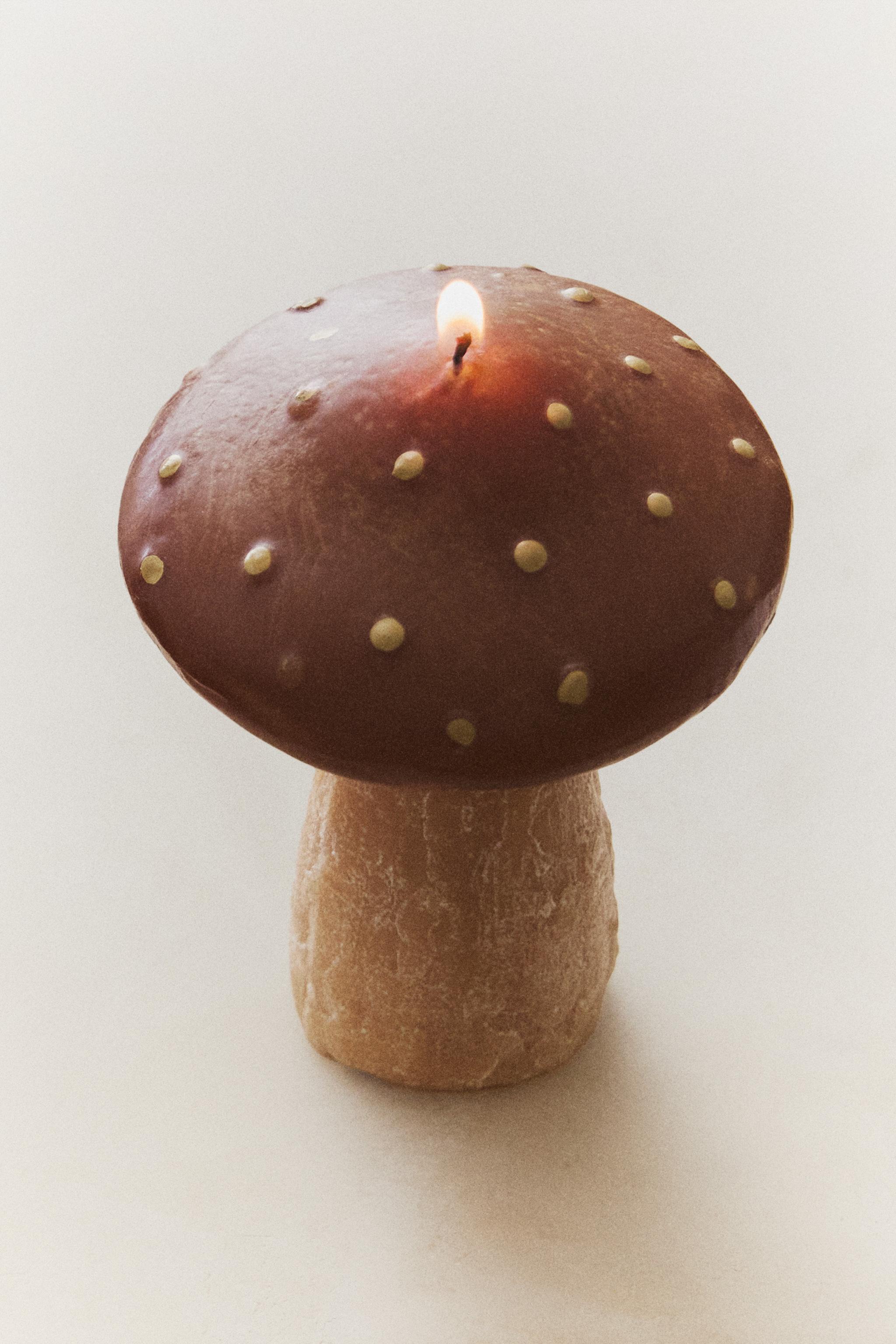 SMALL PUMPKIN SPICE MUSHROOM SCENTED CANDLE