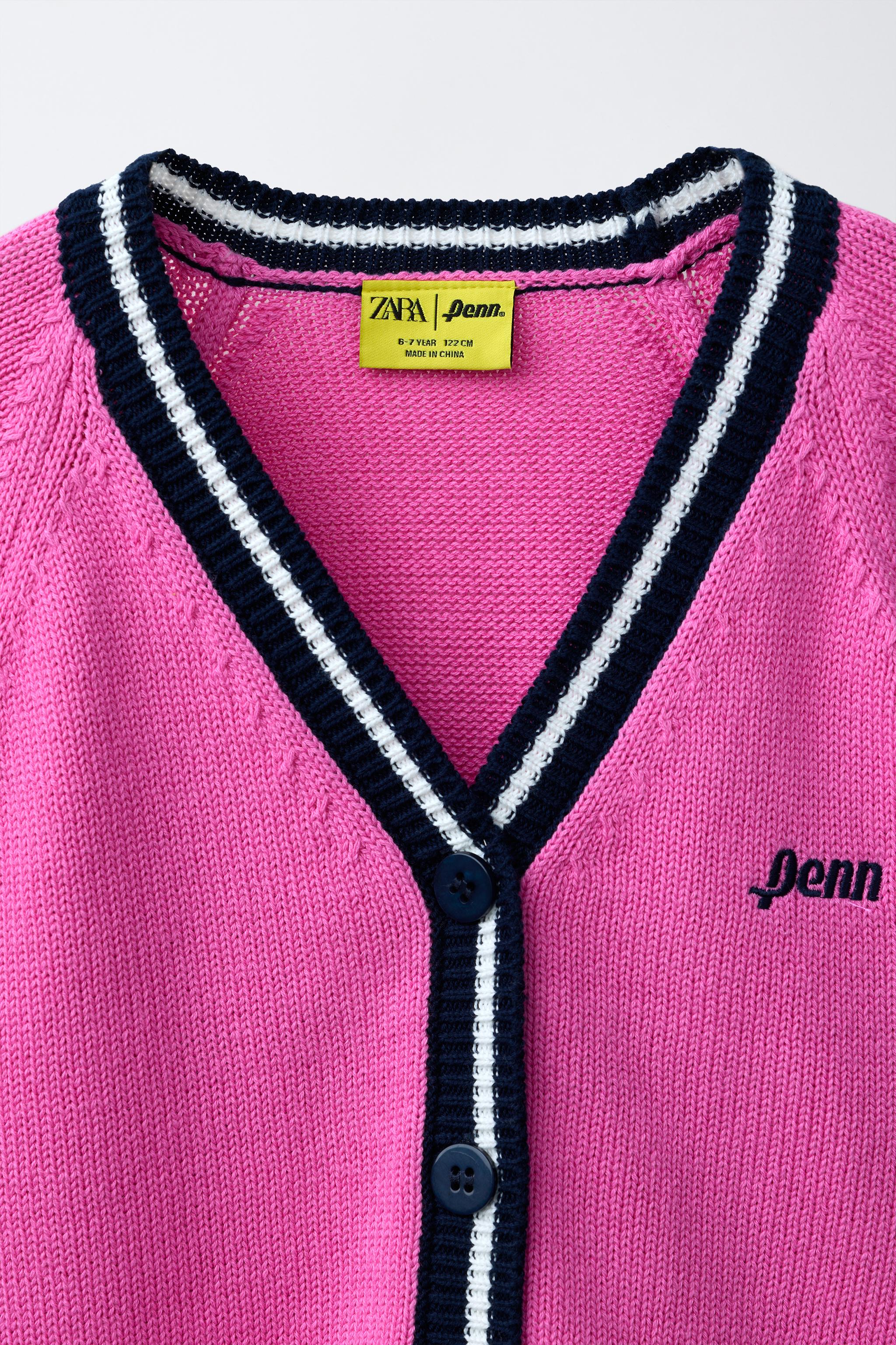 CONTRAST TRIM KNIT CARDIGAN PENN ©