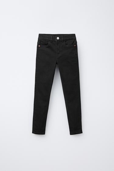 JEANS SKINNY FIT - E zezë nga Zara