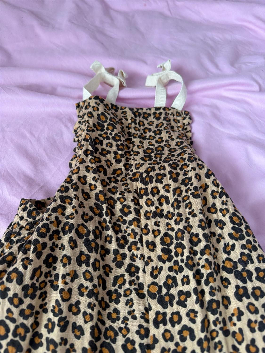 ANIMAL PRINT DUNGAREES WITH BOWS - Image 3