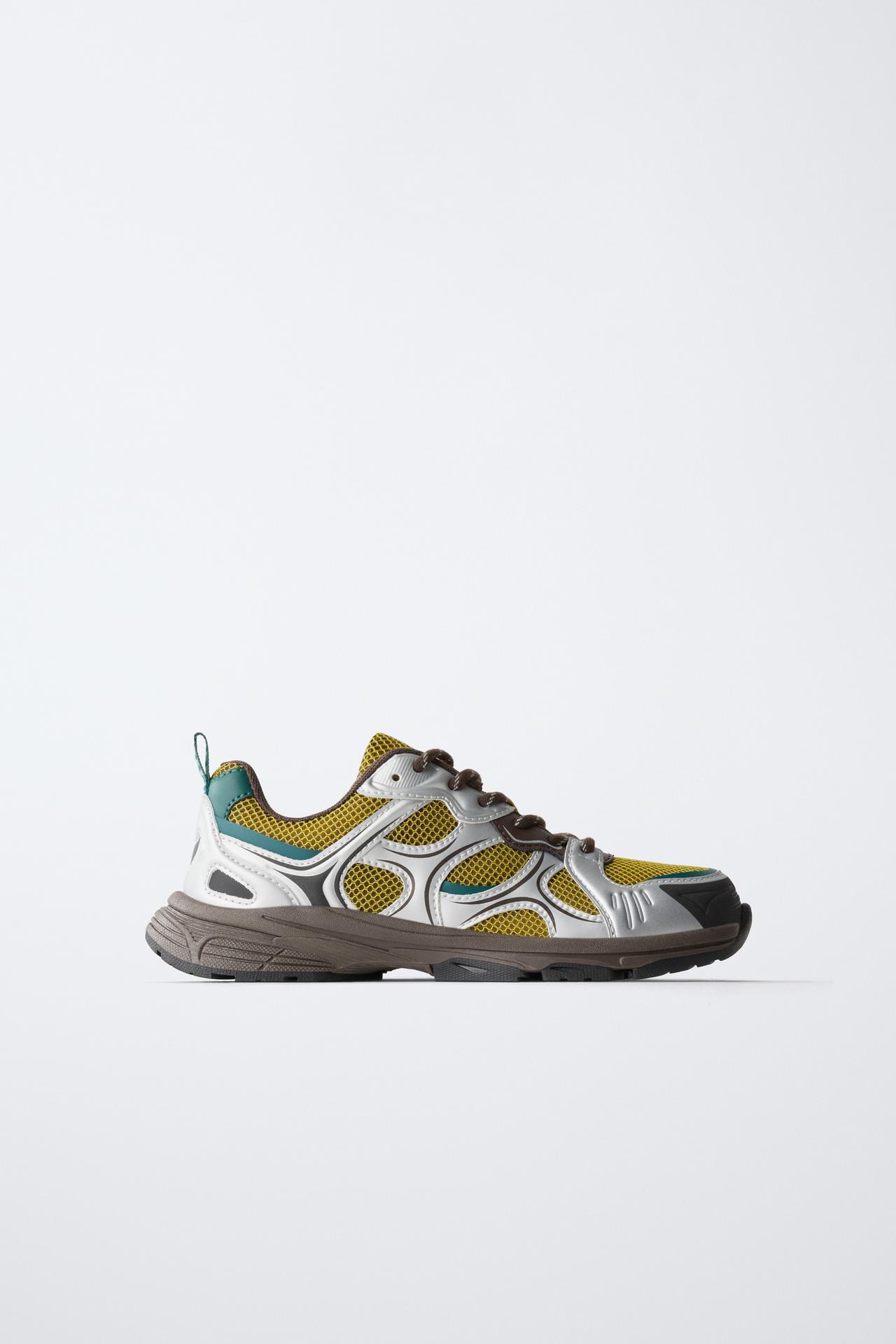 TECHNICAL MESH SNEAKERS — Yellow