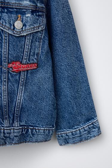 VESTE EN DENIM ROLLING STONES © - Bleu de Zara - Image 3