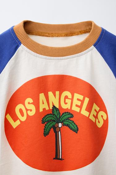 PALM TREE RAGLAN SLEEVE T-SHIRT - Bluish by Zara - Image 2