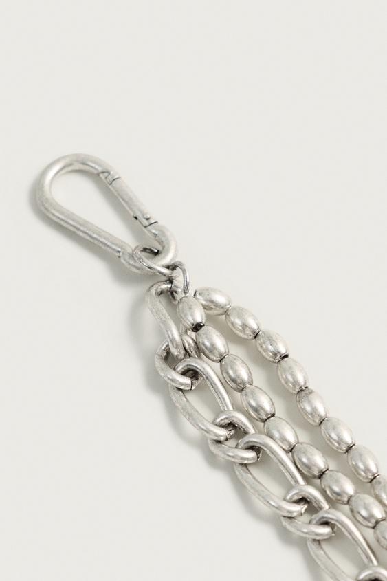 METAL CHAIN KEY RING - Silver by Zara - Image 1