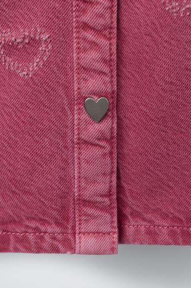 HEART TWILL DRESS - Fuchsia by Zara - Image 3