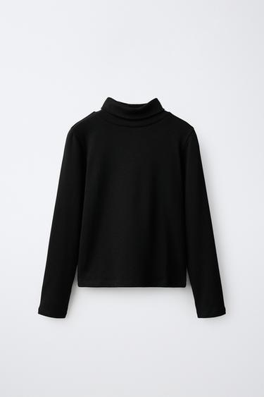 Turtleneck T-shirt — Black 1
