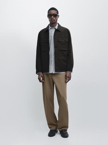 Zara Short jacket with pocket details - Chocolate