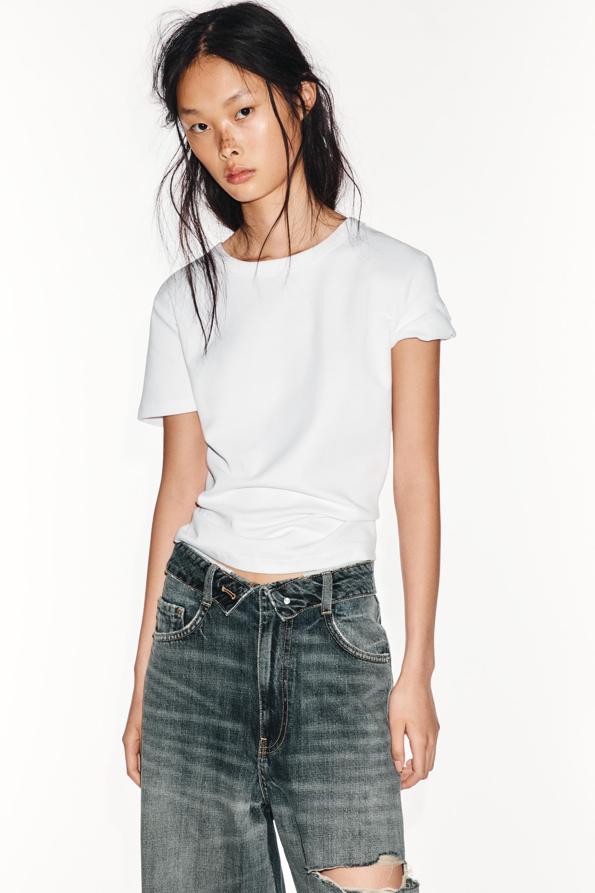 TRF MID-RISE DISTRESSED TURN-UP WAIST JEANS - thumbnail 3