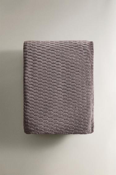 MANTA POLAR TEXTURA - Gris oscuro de Zara