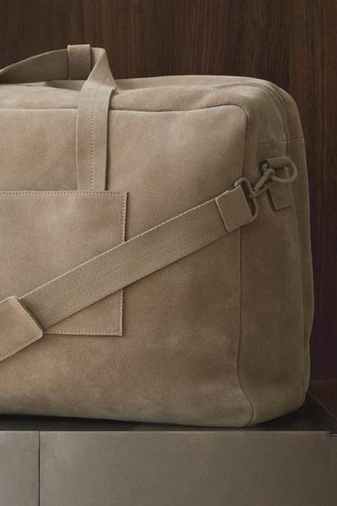 BOLSO VIAJE SERRAJE - Blanco Crudo de Zara