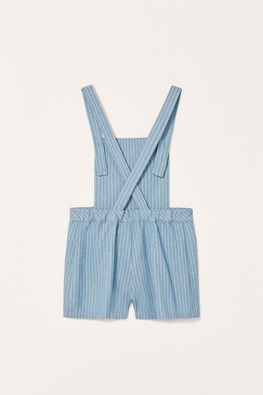SALOPETTE COURTE À RAYURES ÉDITION LIMITÉE - Bleu de Zara - Image 5