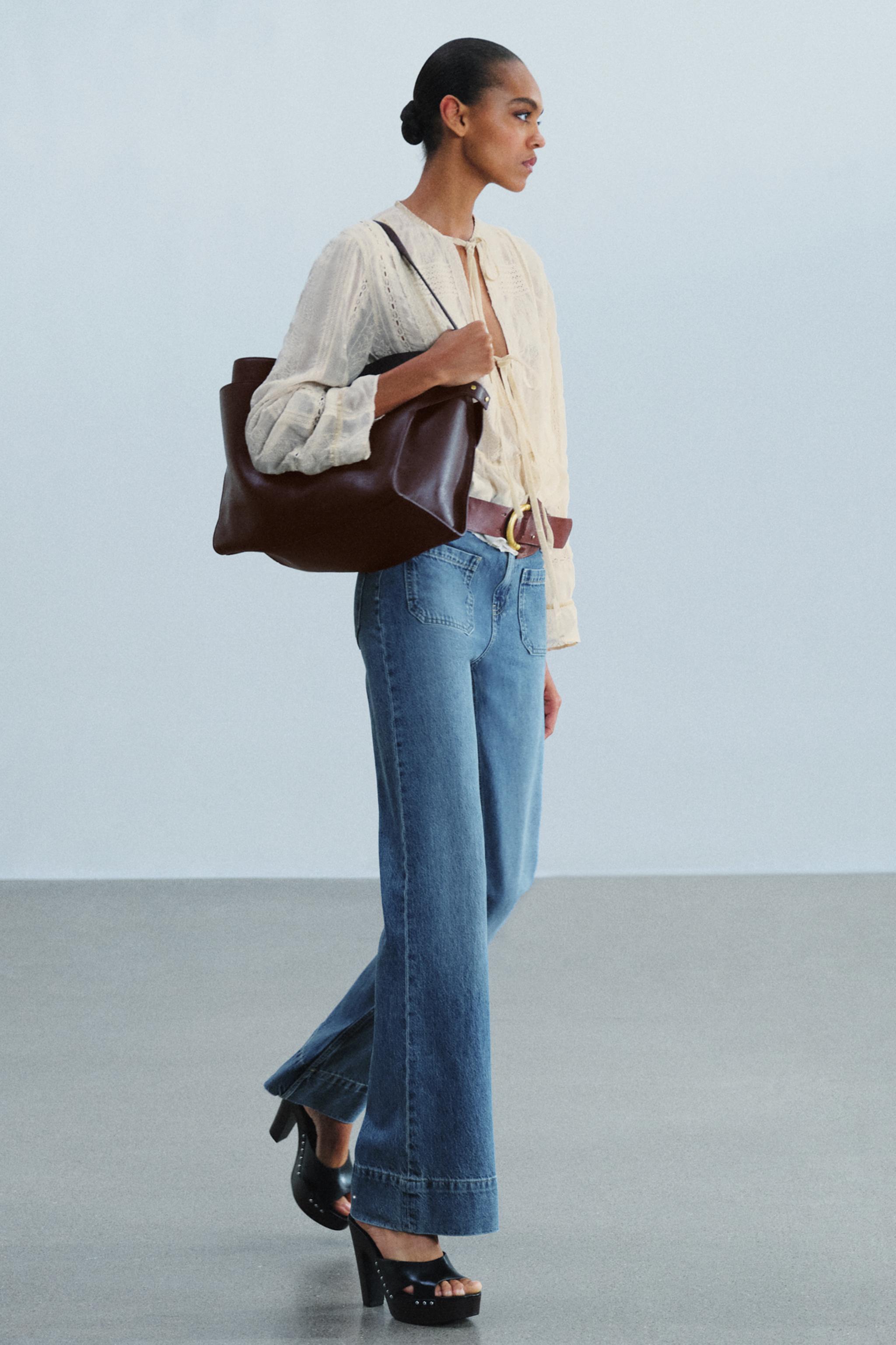 Zara ZW COLLECTION ROMANTİK BAĞCIKLI GÖMLEK görsel 5