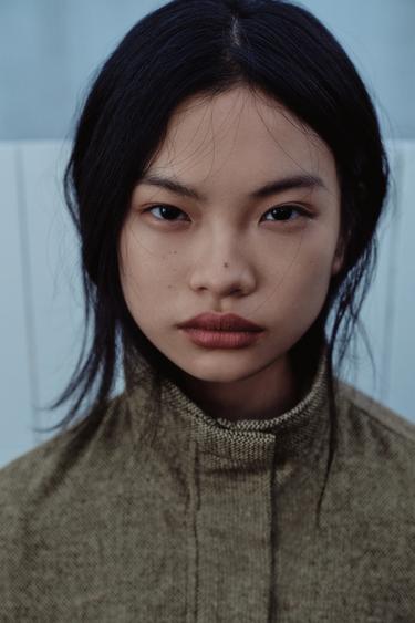 HERRINGBONE WOOL BLEND JACKET - brown vigore by Zara