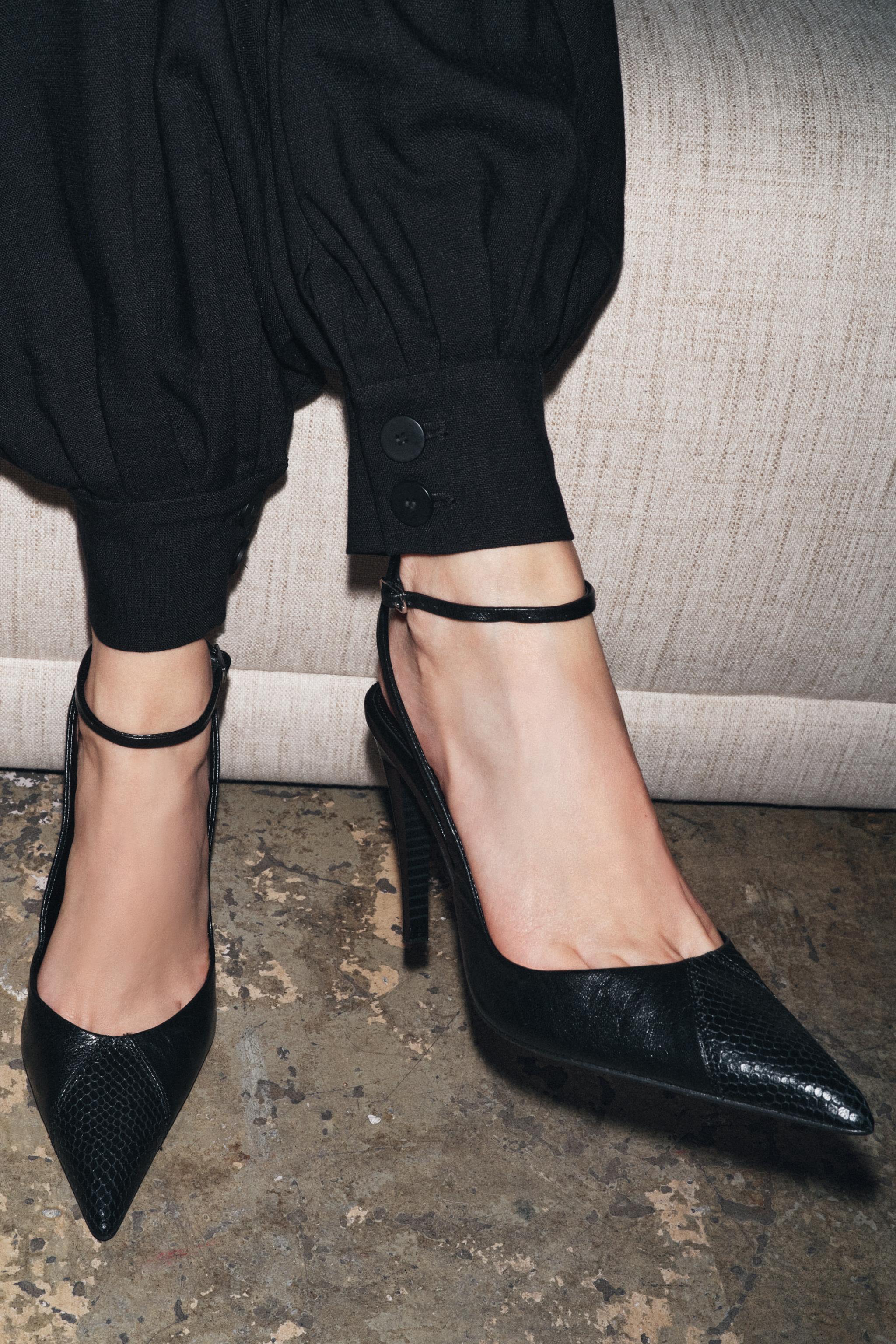 レザーハイヒールシューズ - ブラック | ZARA Japan / 日本