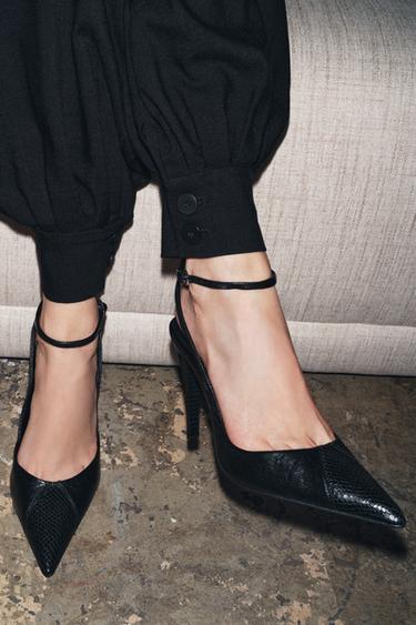 TALONS EN CUIR Noir ZARA France