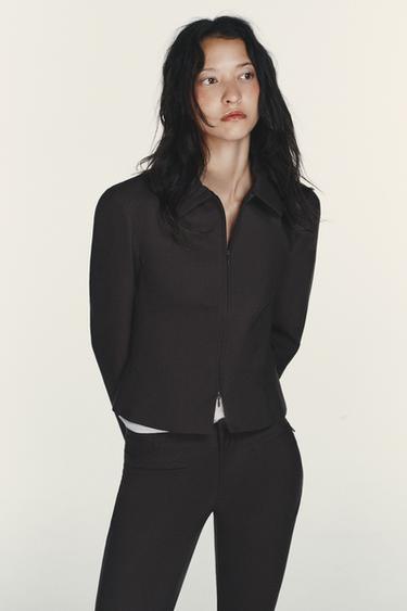 FLARE TROUSERS WITH POCKETS - Brown by Zara