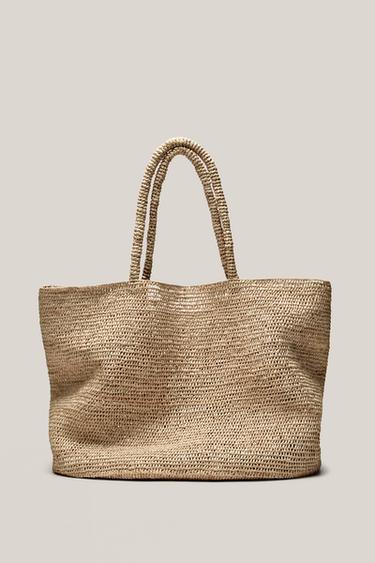 Zara 100% raffia maxi tote bag - LIMITED EDITION - Light beige