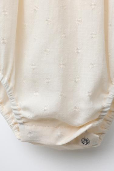 LACE PIN TUCK BODYSUIT - Ecru by Zara - Image 2