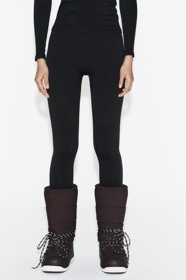 SEAMLESS THERMAL LEGGINGS THERMOLITE® CORE SKI COLLECTION - Black by Zara